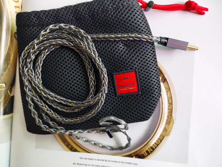 Black Scorpion Silver IEM Cable