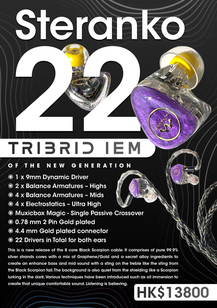 Luxury Steranko 22 Driver IEM - Hand Crafted