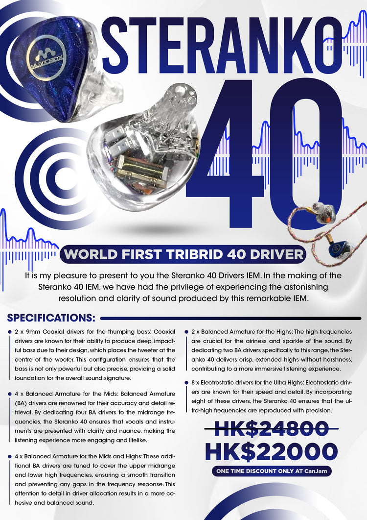 Luxury Steranko 40 Driver IEM - Hand Crafted